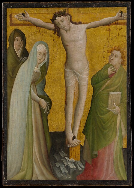 The Crucifixion, Master of the Berswordt Altar, ca. 1400. Oil on oak panel.
