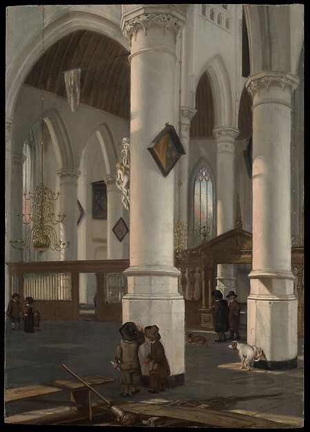 Interior of the Oude Kerk, Delft, Emanuel de Witte, probably 1650. Oil on wood panel.